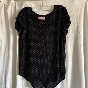 Black Polka Dot Blouse